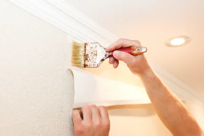 Pose de papier peint à la Bâtie-Montgascon — revêtements muraux et toiles de verre